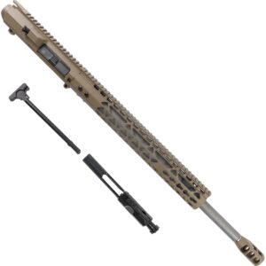 AR 6.5 Creedmoor Upper Receiver 15 inch Slim Profile KeyMod Handguard and Tank Brake (Flat Dark Earth)