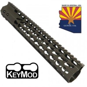 AR-15 Octagonal KeyMod 12" Free Float Handguard In OD Green