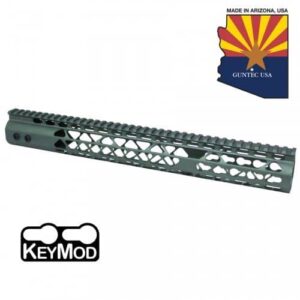 AR15 15 Inch KeyMod Diamond Series Handguard Anodize Green