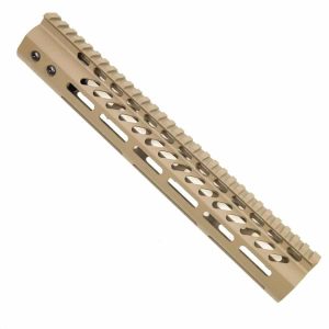 AR-15 M-LOK 12" Free Float Light Weight Handguard In FDE