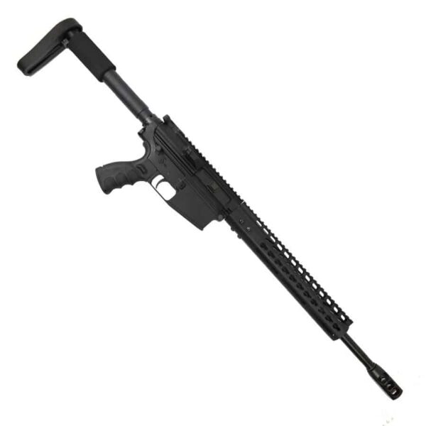 AR LR308 Complete Upper Receiver with 16" Nitride Barrel and 12" Slim Profile KeyMod Handguard And Tank Brake