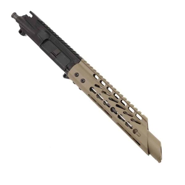 AR 15 Pistol Upper 5.56 RIP Slant Cut KeyMod with Slant Cone in Magpul Flat Dark Earth