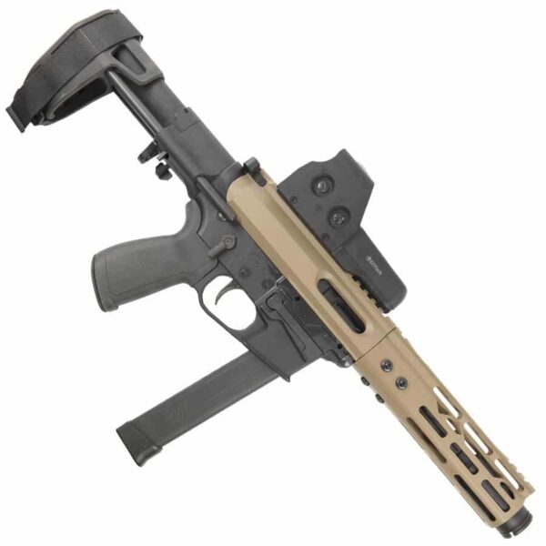 AR15 9MM Complete Upper In FDE With Flash Cone