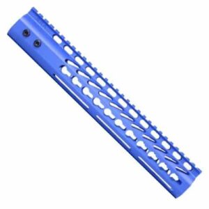 AR-15 12 inch keymod Handguard forend in cerakote nra blue copy