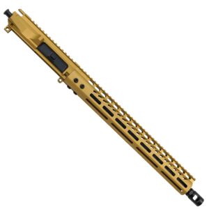 AR-15 9MM PCC Upper Receiver in Anodized Gold Finish M-LOK