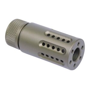 AR-15 Mini Slip Over Fake Suppressor with Ported Gatling Style Brake (Anodized OD Green)