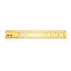 15" Honeycomb Airlite M-LOK Free Floating Handguard in Anodized Gold