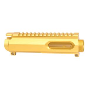 AR-15 9mm Dedicated Stripped Billet Upper Receiver in Anodized Gold