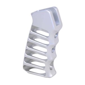 AR-15 Skeletonized Aluminum Pistol Grip in Anodized Clear Aluminum