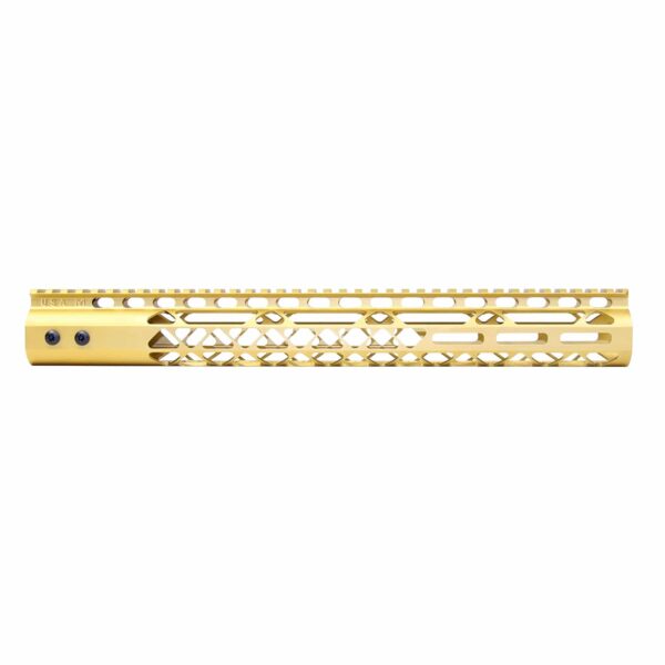 15" Diamond Series M-LOK Free Floating Handguard in Anodized Gold