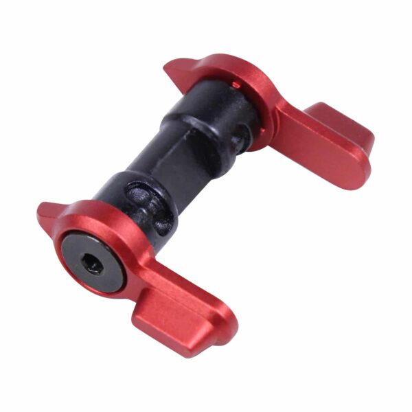 AR-15 Ambidextrous Safety in Anodized Red with 90 or 45 Degree