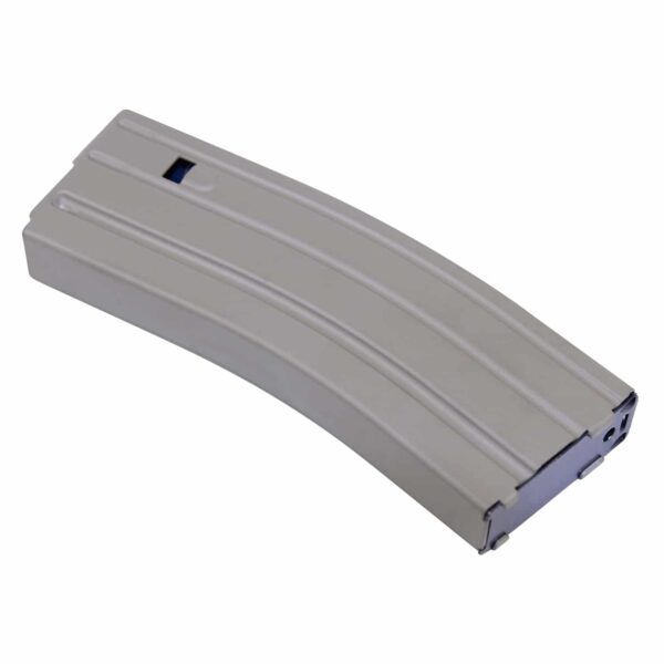 AR 5.56 Cal Aluminum 30 Round Magazine With Anti-Tilt Follower in FDE