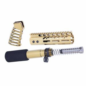 AR-15 Pistol Furniture Set Gold Dipped