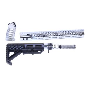 AR-15 Ultra Rifle Furniture Set Chrome Dipped