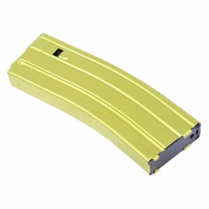 AR 5.56 Aluminum 30 Round Magazine With Anti-Tilt Follower in Anodized Neon Yellow