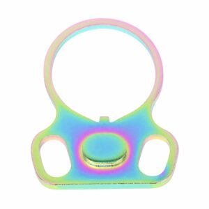 AR-15 Ambidextrous Single Point Sling Adapter in Rainbow PVD