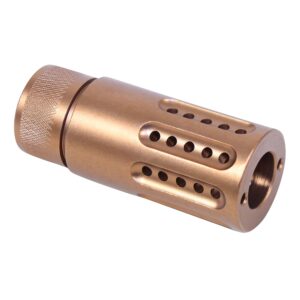 .308 Mini Slip Over Fake Suppressor with Ported Gatling Style Brake in Anodized Bronze