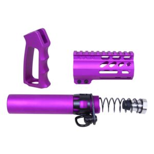 AR-15 Micro Pistol Furniture Set in Anodized Purple