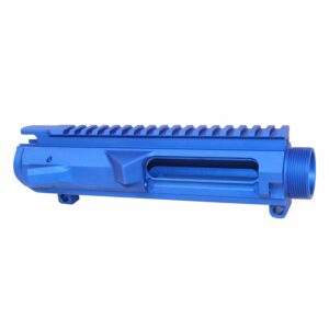 .308 Cal Gen 2 billet upper receiver with a sleek blue anodized finish.