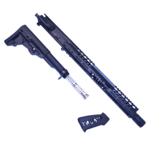 AR-15 5.56 Rifle Upper Set with collapsible stock "Trump 2024" in Anodized Black